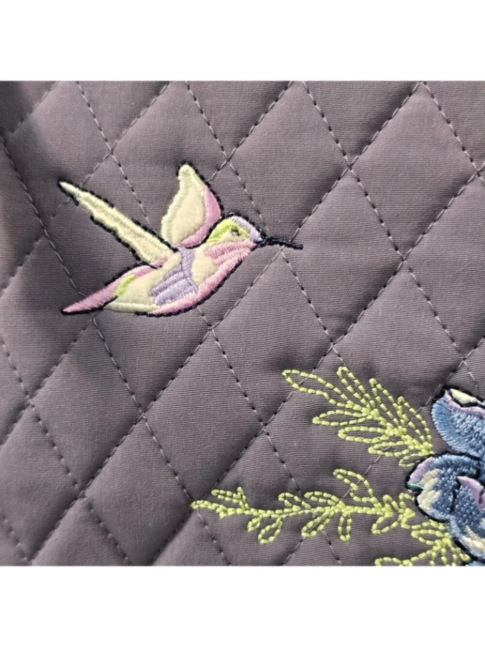 Vera Bradley Happy Hydrangeas Quilted Cosmetic Make Up Bag
